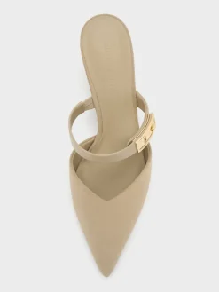 Lando Faux Suede Heeled Mules