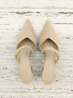 Lando Faux Suede Heeled Mules