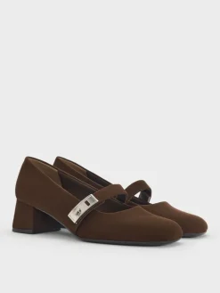Lando Faux Suede Mary Jane Pumps