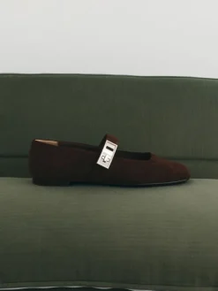 Lando Faux Suede Mary Jane Flats