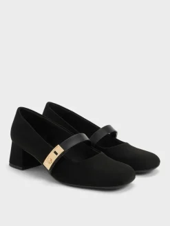 Lando Faux Suede Mary Jane Pumps