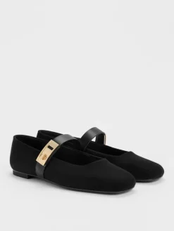 Lando Faux Suede Mary Jane Flats