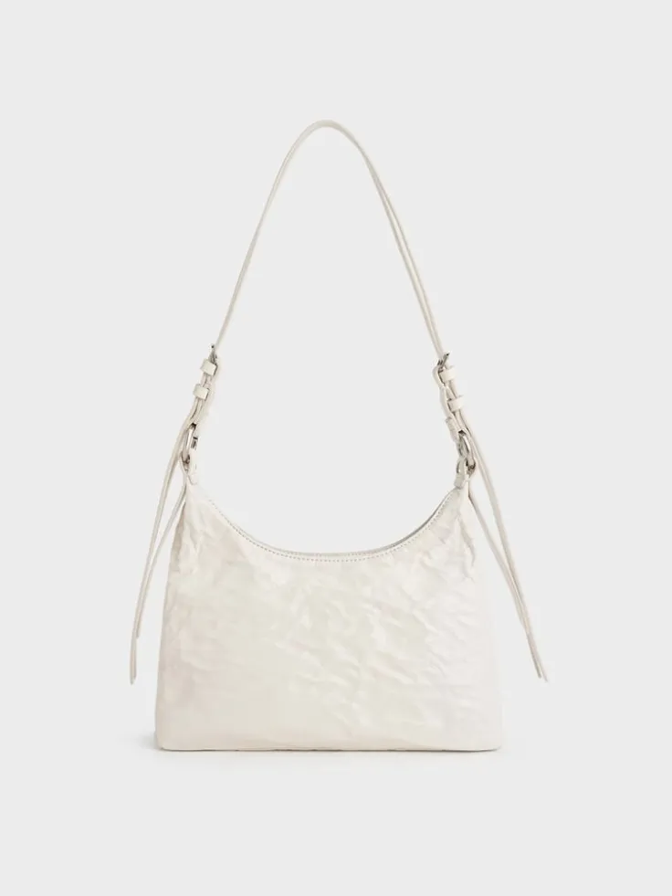 Lark Crinkle-Effect Hobo Bag
