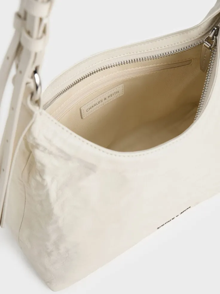 Lark Crinkle-Effect Hobo Bag