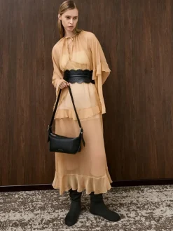 Larsen Buckle-Strap Shoulder Bag