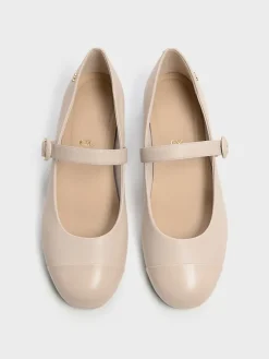 Leather Cap-Toe Mary Janes