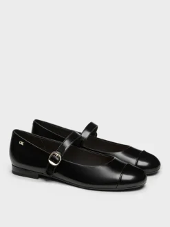 Leather Cap-Toe Mary Janes