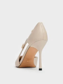 Leather Pointed D'Orsay Stilettos