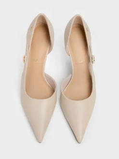 Leather Pointed D'Orsay Stilettos