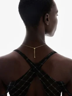 Lena Twist Bar Necklace