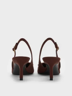 Leslie Faux Suede Slingback Pumps