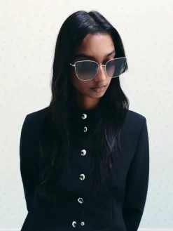 Livonia Crystal Square Sunglasses