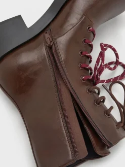 Logan Double-Lace Calf Boots