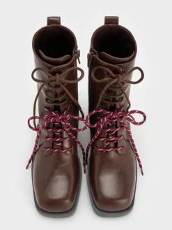 Logan Double-Lace Calf Boots