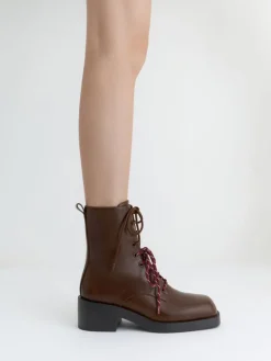 Logan Double-Lace Calf Boots