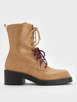 Logan Double-Lace Calf Boots