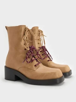 Logan Double-Lace Calf Boots