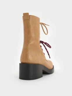 Logan Double-Lace Calf Boots