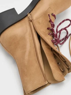 Logan Double-Lace Calf Boots