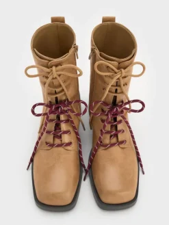 Logan Double-Lace Calf Boots