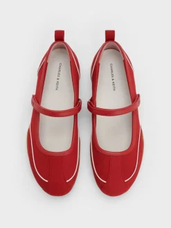 Louise Contrast-Trim Mary Jane Sneakers