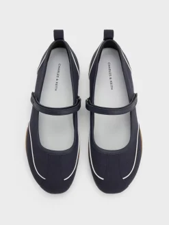 Louise Contrast-Trim Mary Jane Sneakers
