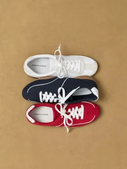Louise Contrast-Trim Sneakers