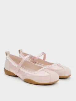 Louise Lace-Trim Mary Jane Sneakers
