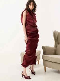Lu Patent Leather Bow Slingback Pumps