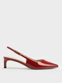Luciana Patent Slingback Kitten Heels