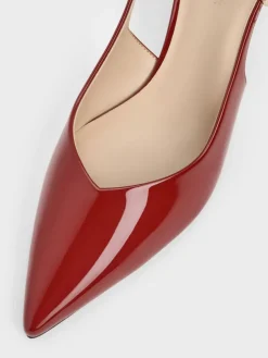 Luciana Patent Slingback Kitten Heels