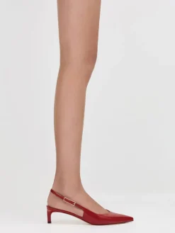 Luciana Patent Slingback Kitten Heels