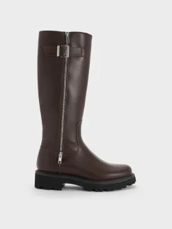 Lyndon Buckled Knee-High Boots