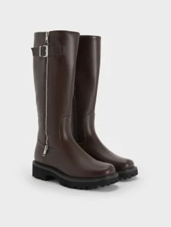 Lyndon Buckled Knee-High Boots