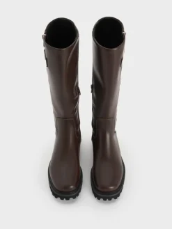 Lyndon Buckled Knee-High Boots