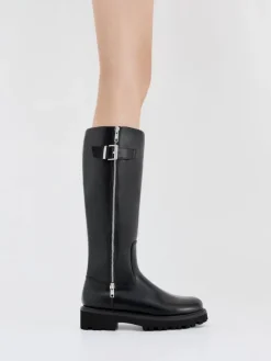 Lyndon Buckled Knee-High Boots