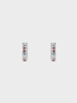 Maeve Multi-Crystal Hoop Earrings
