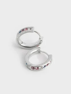 Maeve Multi-Crystal Hoop Earrings