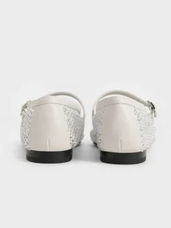Maggie Mesh Crystal Mary Janes