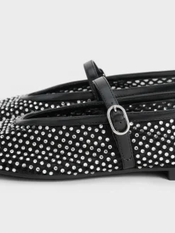 Maggie Mesh Crystal Mary Janes