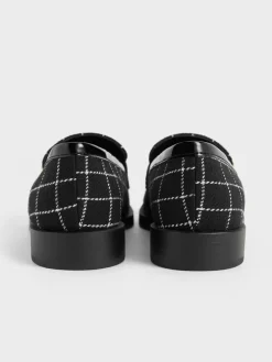 Marley Tweed Metallic-Accent Loafers