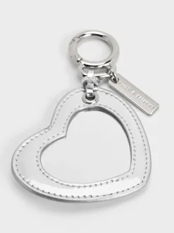Metallic Heart Quilted Mirror Charm