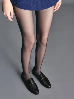 Metallic Knot-Bar Loafers