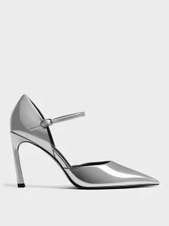 Metallic Pointed D'Orsay Stiletto Pumps