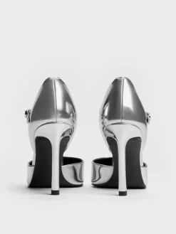 Metallic Pointed D'Orsay Stiletto Pumps