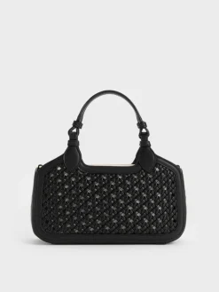 Mini Azure Woven Tote Bag