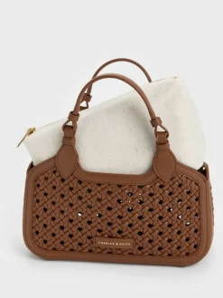 Mini Azure Woven Tote Bag