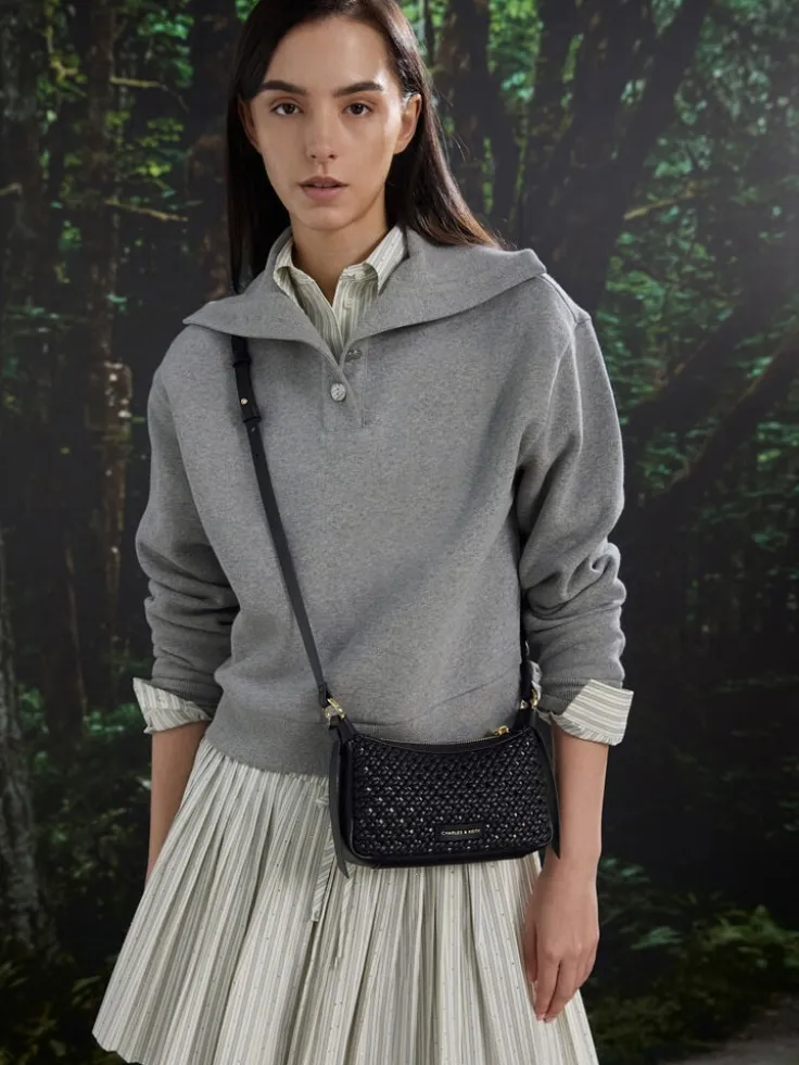 Mini Calla Woven Shoulder Bag