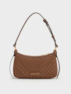 Mini Calla Woven Shoulder Bag