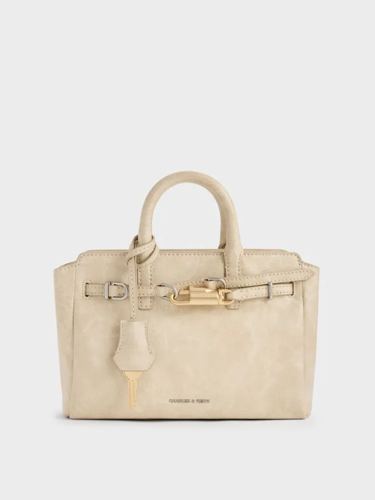 Mini Delfina Belted Tote Bag